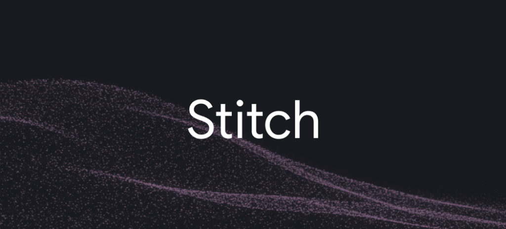 Stitch data integration tool interface with abstract digital wave representing connected marketing data