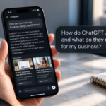 ChatGPT Ads displayed on a smartphone, illustrating how businesses can use AI advertising to reach potential customers.